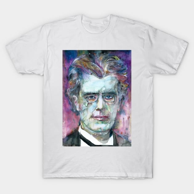 GUSTAV MAHLER - watercolor portrait .1 T-Shirt by lautir